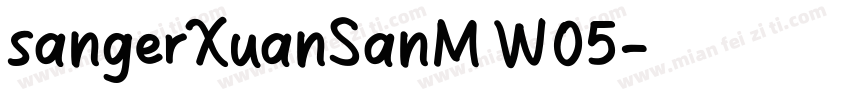 sangerXuanSanM W05字体转换